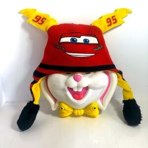 Flipeez-Lightning Mcqueen 95 Beenie. Youth Size.  Red/Blk/Yellow